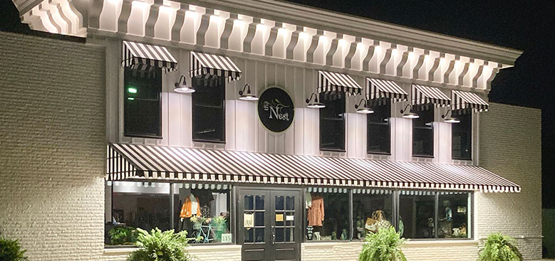 Exterior of The Nest boutique in its new location