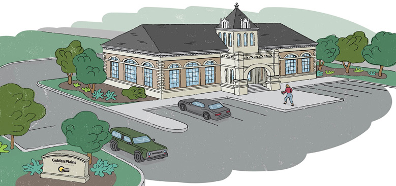 Exterior of the new Golden Plains Credit Union building